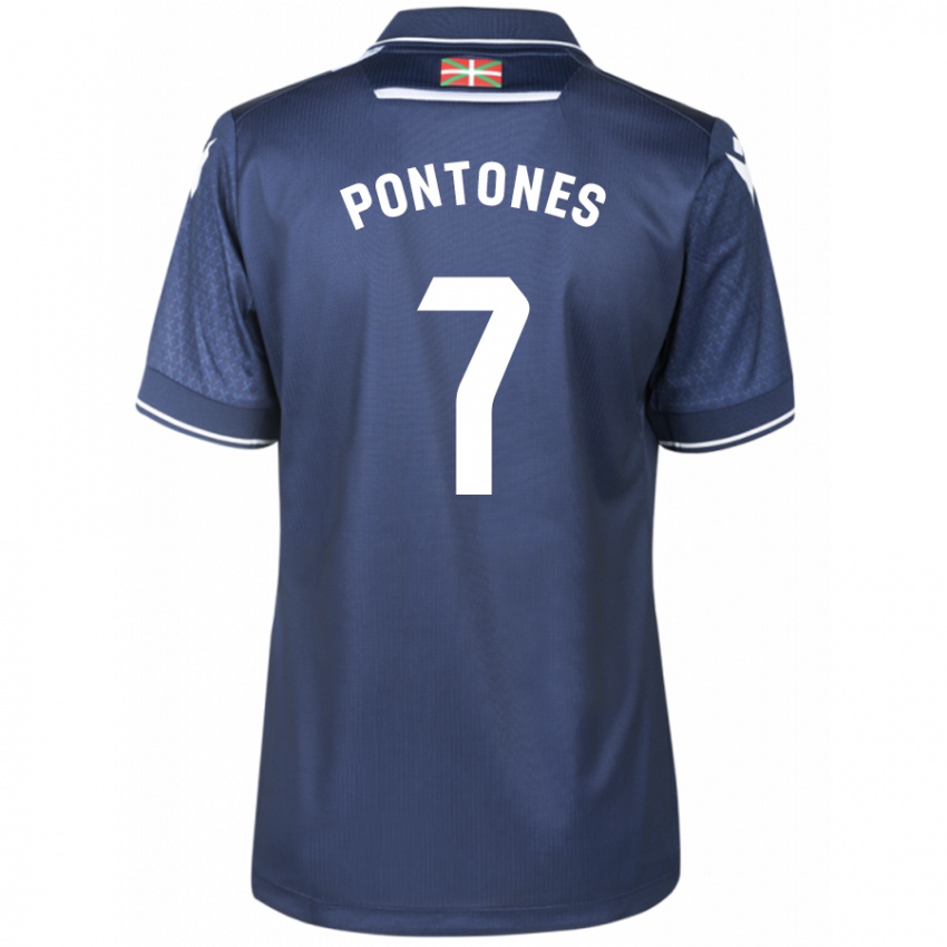 Kinder Juan Carlos Pontones #7 Marine Auswärtstrikot Trikot 2023/24 T-Shirt Schweiz