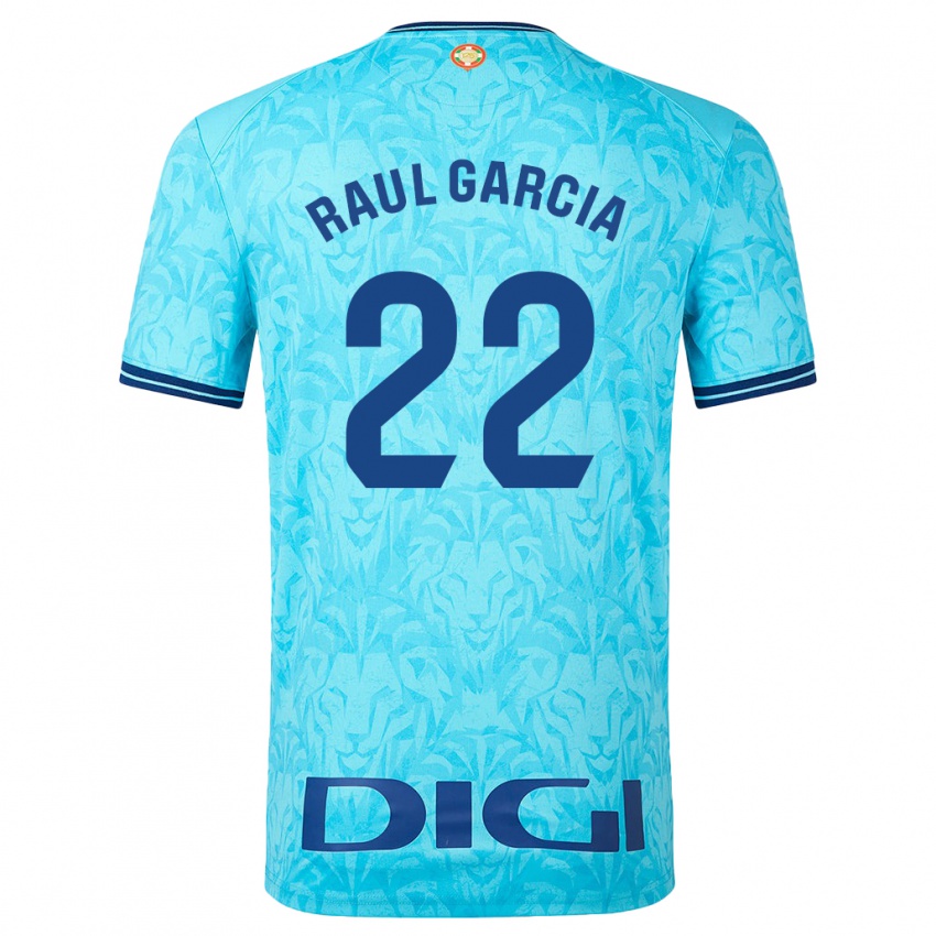 Kinder Raúl García #22 Himmelblau Auswärtstrikot Trikot 2023/24 T-Shirt Schweiz