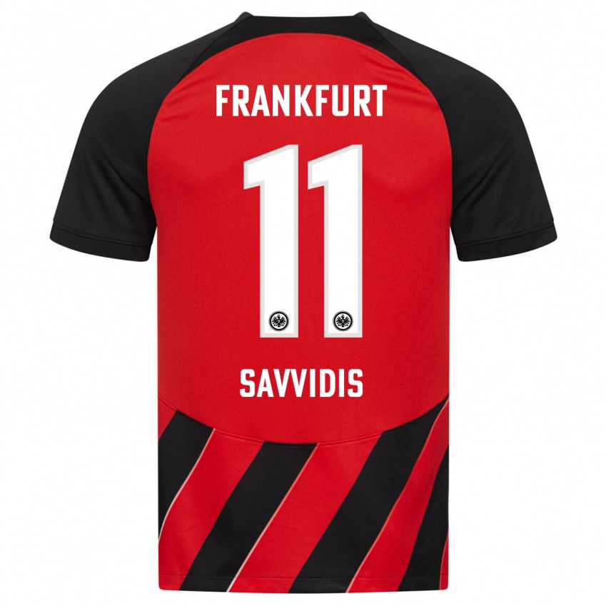 Herren Rafail Savvidis #11 Rot Schwarz Heimtrikot Trikot 2023/24 T-Shirt Schweiz