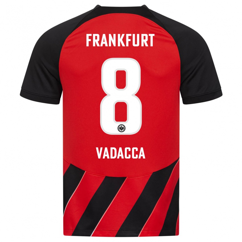 Herren Gianni Vadacca #8 Rot Schwarz Heimtrikot Trikot 2023/24 T-Shirt Schweiz