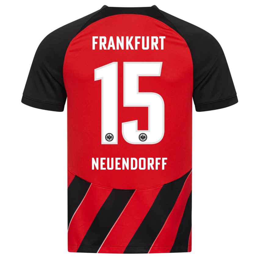Herren Nilo Neuendorff #15 Rot Schwarz Heimtrikot Trikot 2023/24 T-Shirt Schweiz