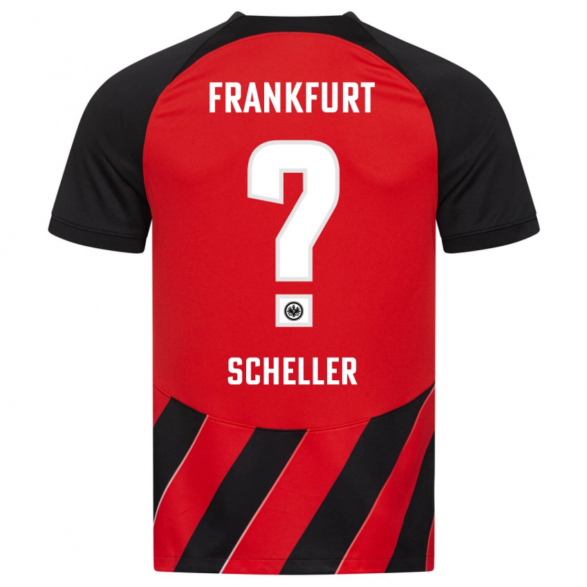 Herren Niklas Scheller #0 Rot Schwarz Heimtrikot Trikot 2023/24 T-Shirt Schweiz