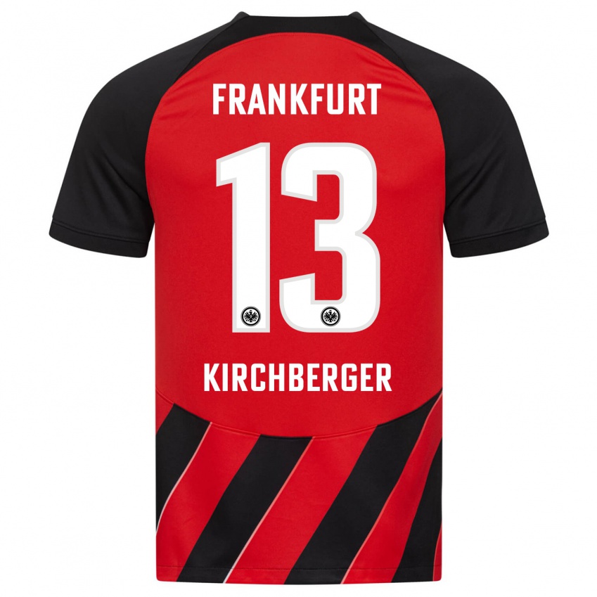 Herren Virginia Kirchberger #13 Rot Schwarz Heimtrikot Trikot 2023/24 T-Shirt Schweiz