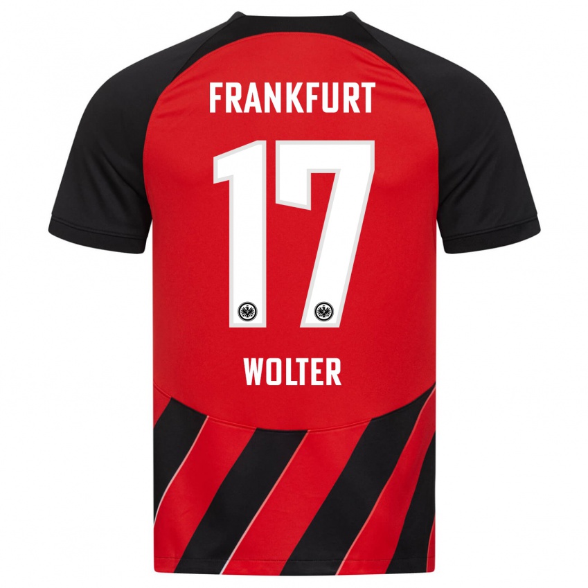 Herren Pia-Sophie Wolter #17 Rot Schwarz Heimtrikot Trikot 2023/24 T-Shirt Schweiz