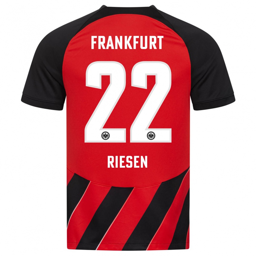 Herren Nadine Riesen #22 Rot Schwarz Heimtrikot Trikot 2023/24 T-Shirt Schweiz