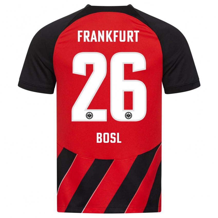 Herren Cara Bosl #26 Rot Schwarz Heimtrikot Trikot 2023/24 T-Shirt Schweiz