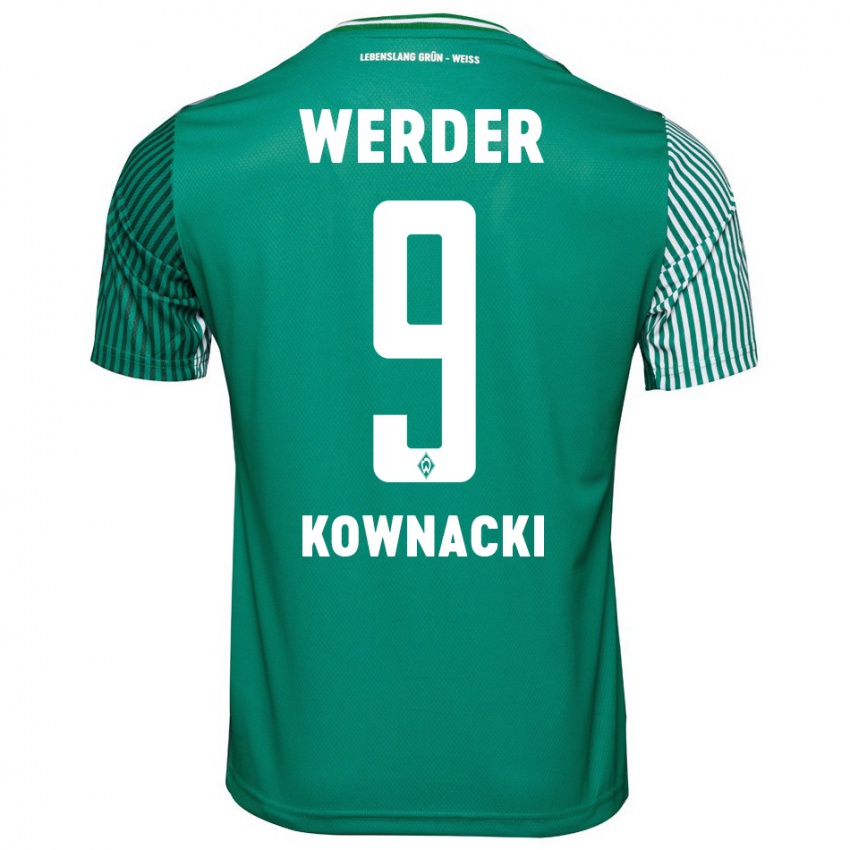 Herren Dawid Kownacki #9 Grün Heimtrikot Trikot 2023/24 T-Shirt Schweiz