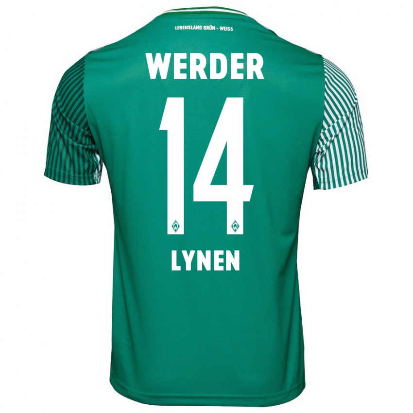 Herren Senne Lynen #14 Grün Heimtrikot Trikot 2023/24 T-Shirt Schweiz