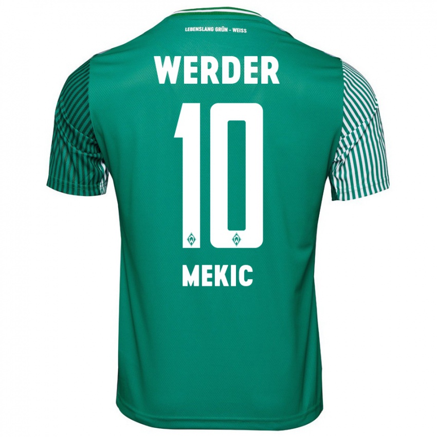 Herren Elmin Mekic #10 Grün Heimtrikot Trikot 2023/24 T-Shirt Schweiz