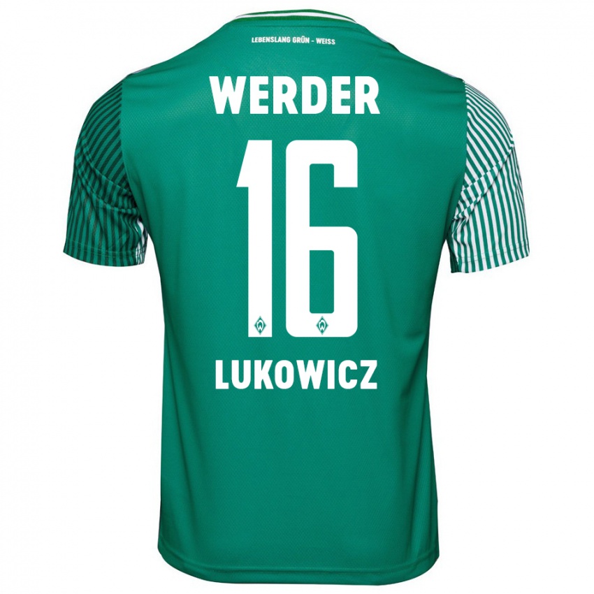 Herren Maik Lukowicz #16 Grün Heimtrikot Trikot 2023/24 T-Shirt Schweiz