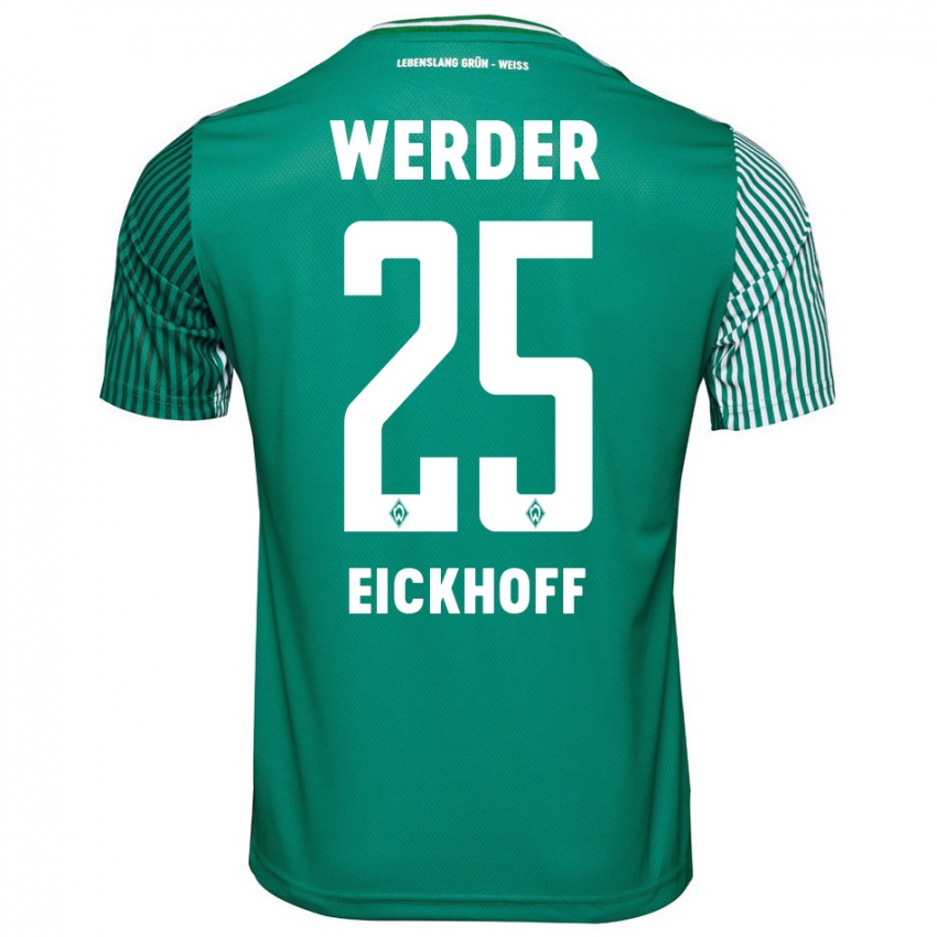 Herren Mika Eickhoff #25 Grün Heimtrikot Trikot 2023/24 T-Shirt Schweiz