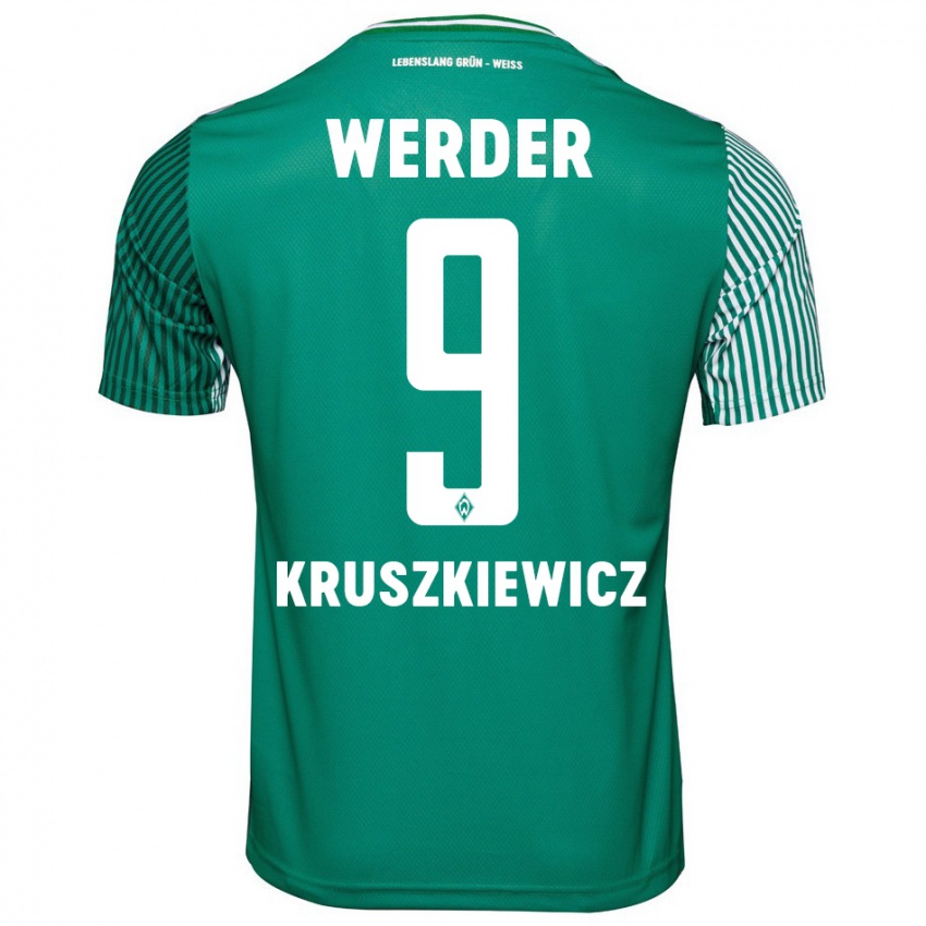 Herren Jakub Kruszkiewicz #9 Grün Heimtrikot Trikot 2023/24 T-Shirt Schweiz