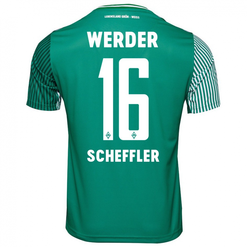 Herren Ian Scheffler #16 Grün Heimtrikot Trikot 2023/24 T-Shirt Schweiz