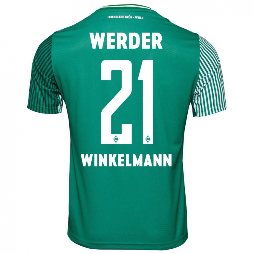 Herren Till Winkelmann #21 Grün Heimtrikot Trikot 2023/24 T-Shirt Schweiz