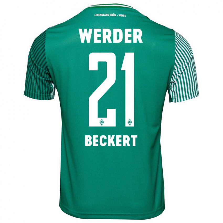 Herren Jonathan Beckert #21 Grün Heimtrikot Trikot 2023/24 T-Shirt Schweiz