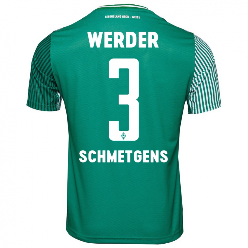 Herren Mick Schmetgens #3 Grün Heimtrikot Trikot 2023/24 T-Shirt Schweiz