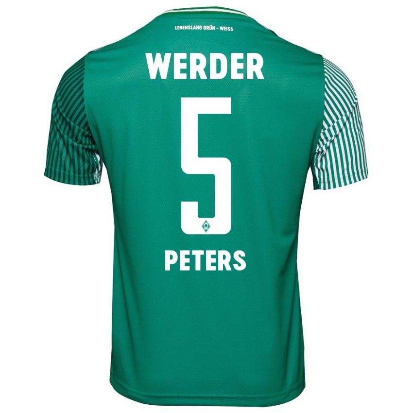 Herren Joshua Peters #5 Grün Heimtrikot Trikot 2023/24 T-Shirt Schweiz