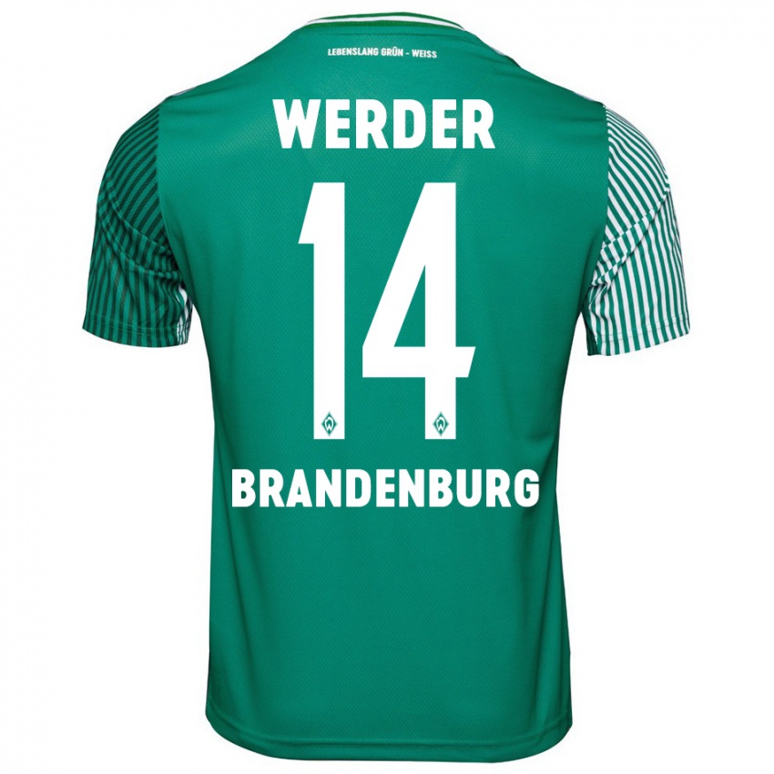 Herren Michaela Brandenburg #14 Grün Heimtrikot Trikot 2023/24 T-Shirt Schweiz