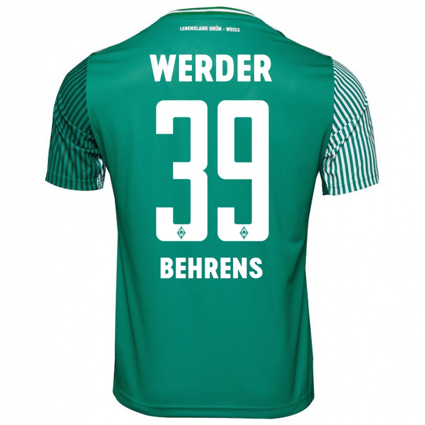 Herren Jette Behrens #39 Grün Heimtrikot Trikot 2023/24 T-Shirt Schweiz