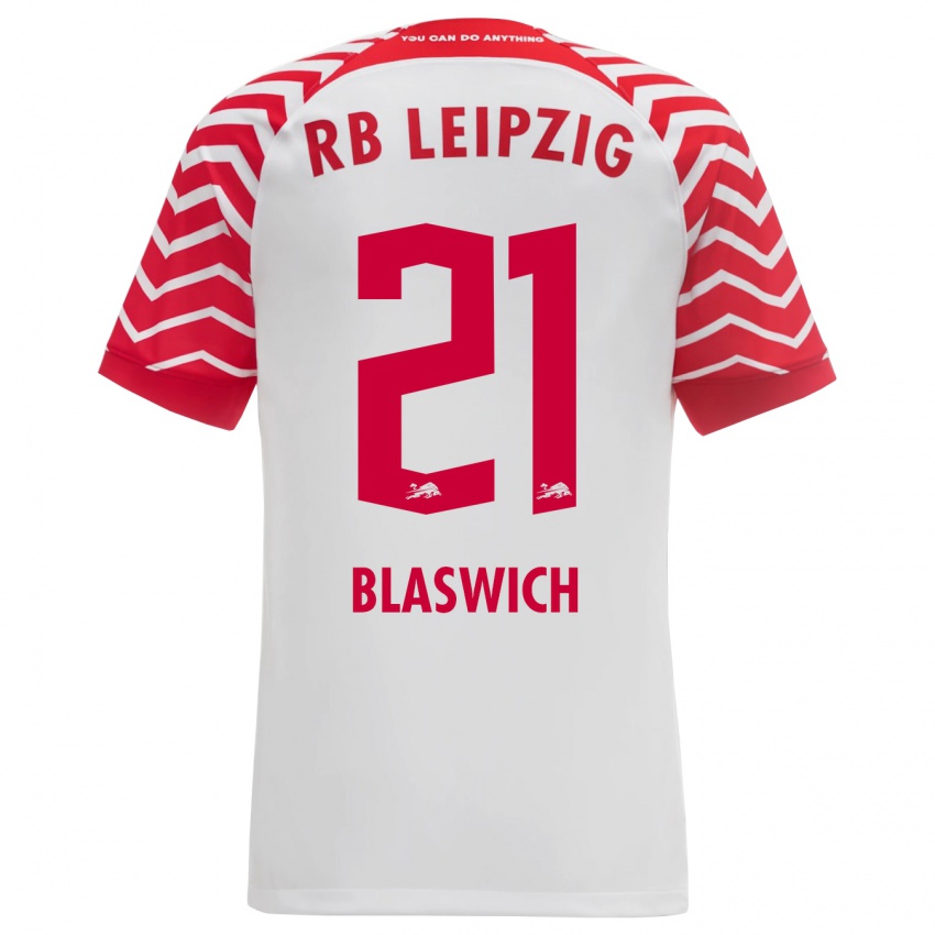 Herren Janis Blaswich #21 Weiß Heimtrikot Trikot 2023/24 T-Shirt Schweiz