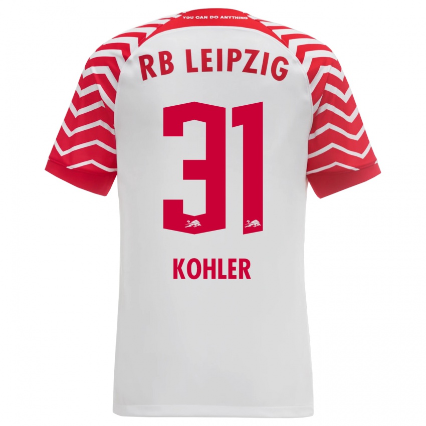 Herren Tim Köhler #31 Weiß Heimtrikot Trikot 2023/24 T-Shirt Schweiz