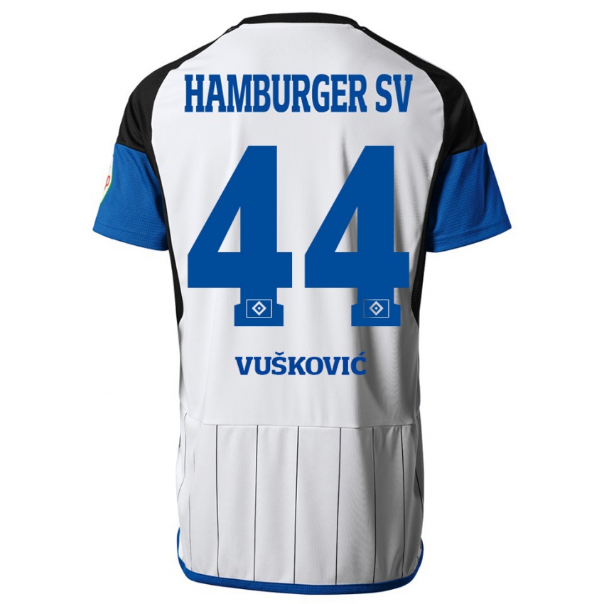 Herren Mario Vuskovic #44 Weiß Heimtrikot Trikot 2023/24 T-Shirt Schweiz