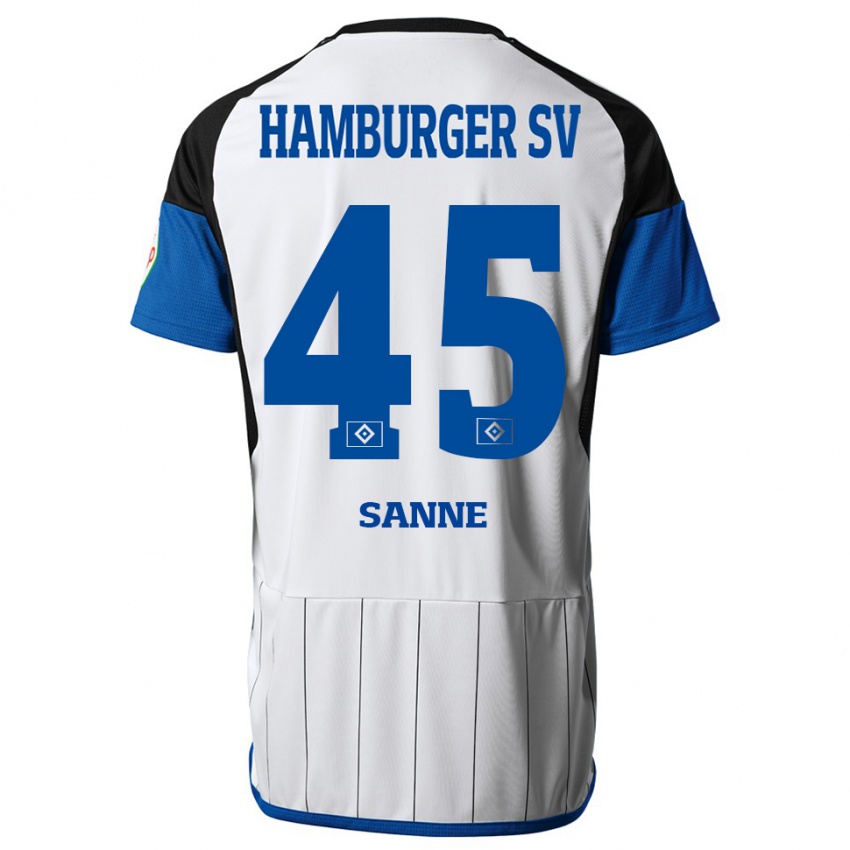 Herren Tom Sanne #45 Weiß Heimtrikot Trikot 2023/24 T-Shirt Schweiz