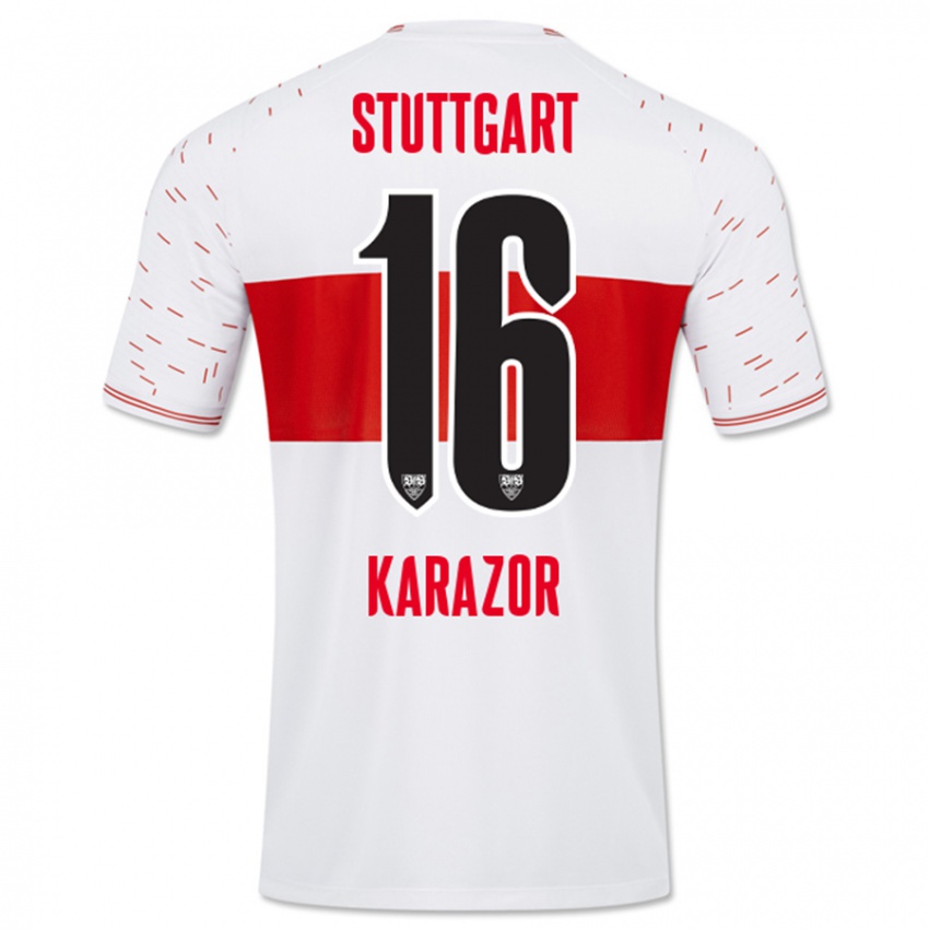 Herren Atakan Karazor #16 Weiß Heimtrikot Trikot 2023/24 T-Shirt Schweiz