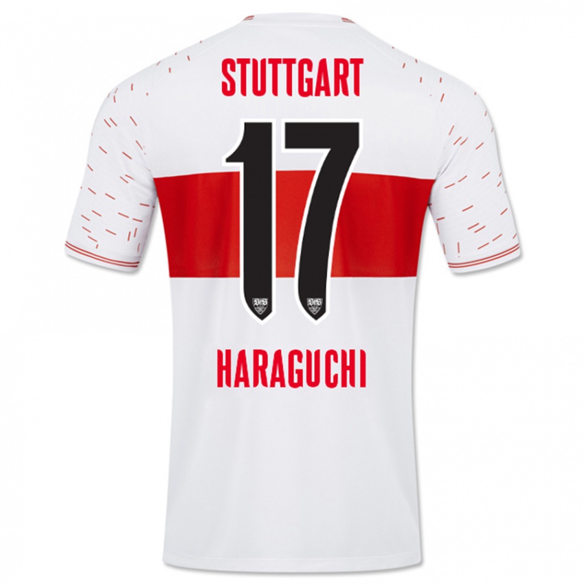 Herren Genki Haraguchi #17 Weiß Heimtrikot Trikot 2023/24 T-Shirt Schweiz