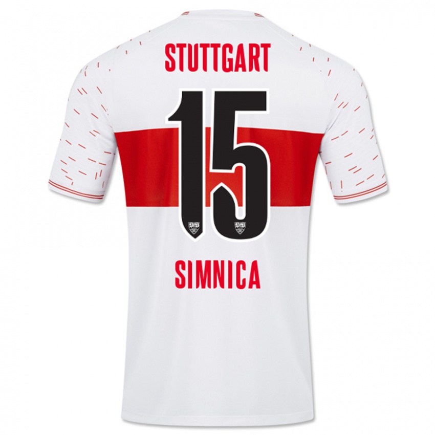 Herren Luan Simnica #15 Weiß Heimtrikot Trikot 2023/24 T-Shirt Schweiz