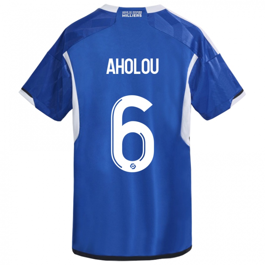 Herren Jean-Eudes Aholou #6 Blau Heimtrikot Trikot 2023/24 T-Shirt Schweiz