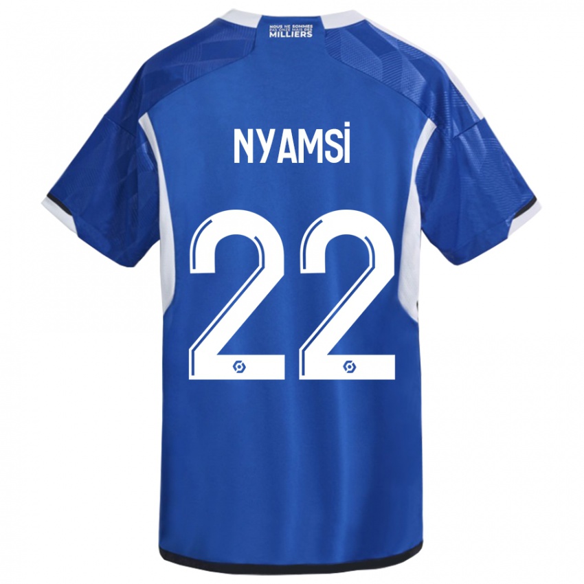 Herren Gerzino Nyamsi #22 Blau Heimtrikot Trikot 2023/24 T-Shirt Schweiz