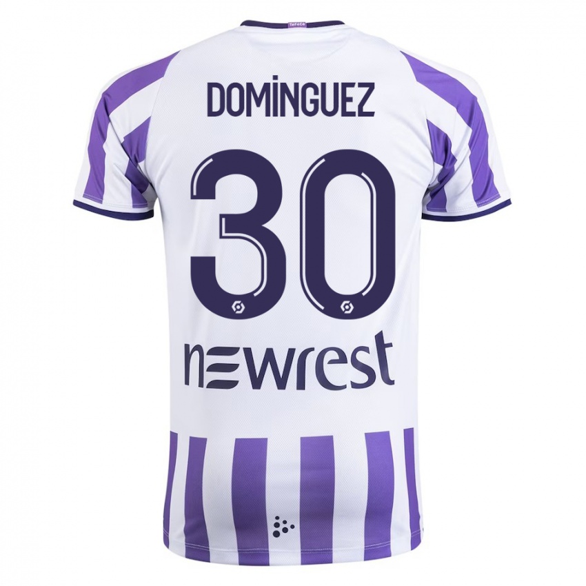 Herren Álex Domínguez #30 Weiß Heimtrikot Trikot 2023/24 T-Shirt Schweiz