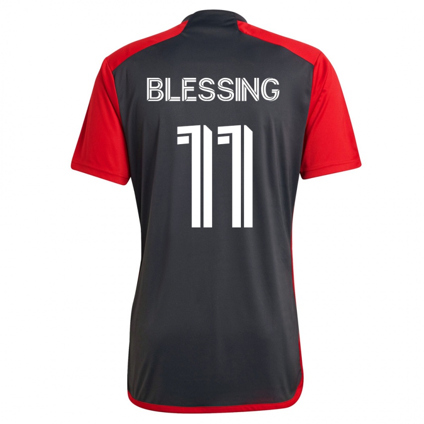 Herren Latif Blessing #11 Grau Heimtrikot Trikot 2023/24 T-Shirt Schweiz