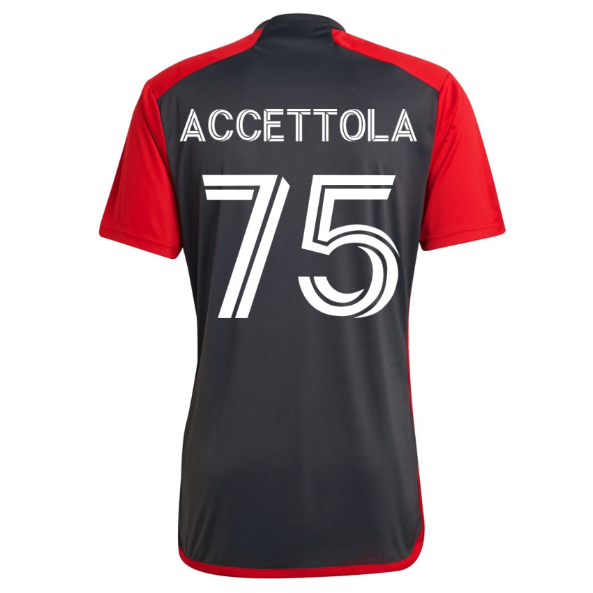 Herren Luca Accettola #75 Grau Heimtrikot Trikot 2023/24 T-Shirt Schweiz