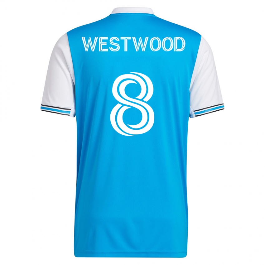 Herren Ashley Westwood #8 Blau Heimtrikot Trikot 2023/24 T-Shirt Schweiz