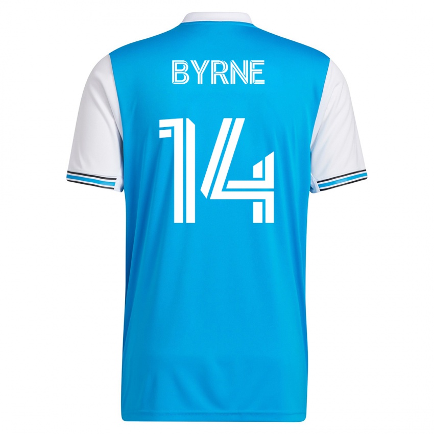 Herren Nathan Byrne #14 Blau Heimtrikot Trikot 2023/24 T-Shirt Schweiz