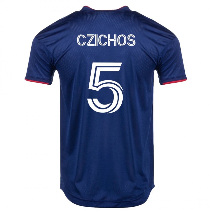 Herren Rafael Czichos #5 Marine Heimtrikot Trikot 2023/24 T-Shirt Schweiz