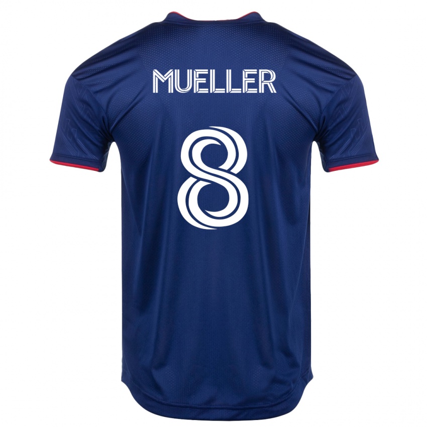 Herren Chris Mueller #8 Marine Heimtrikot Trikot 2023/24 T-Shirt Schweiz