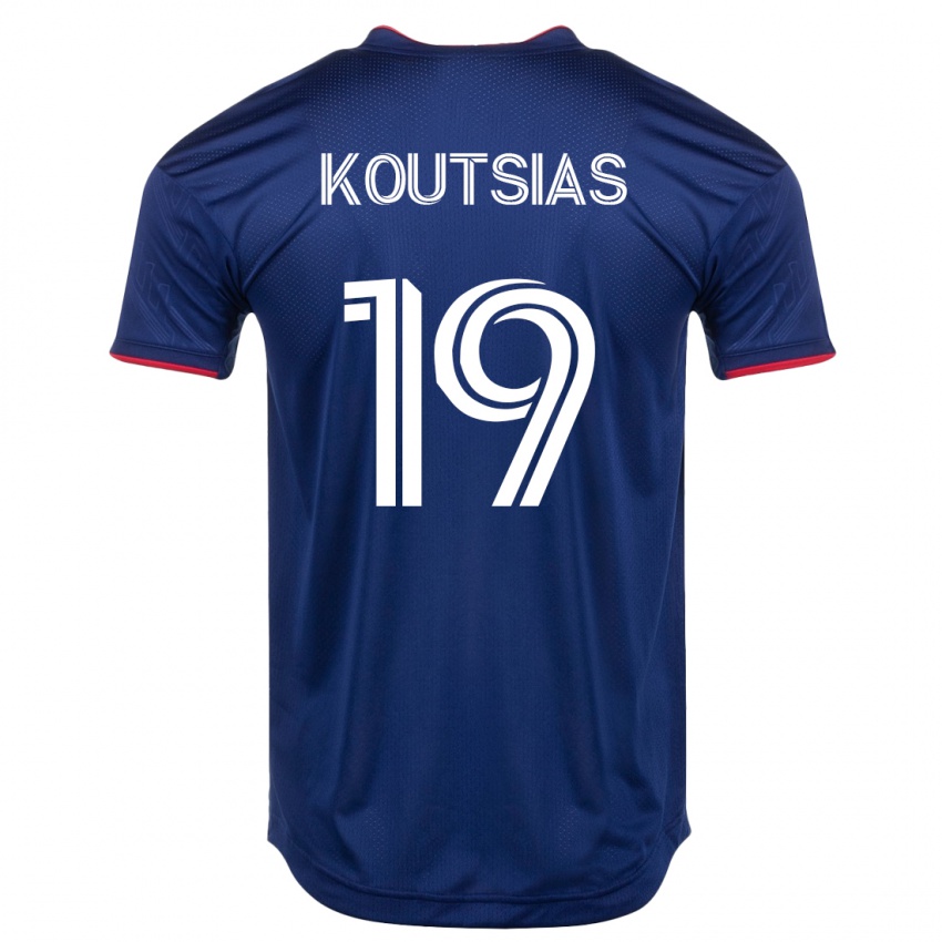 Herren Georgios Koutsias #19 Marine Heimtrikot Trikot 2023/24 T-Shirt Schweiz