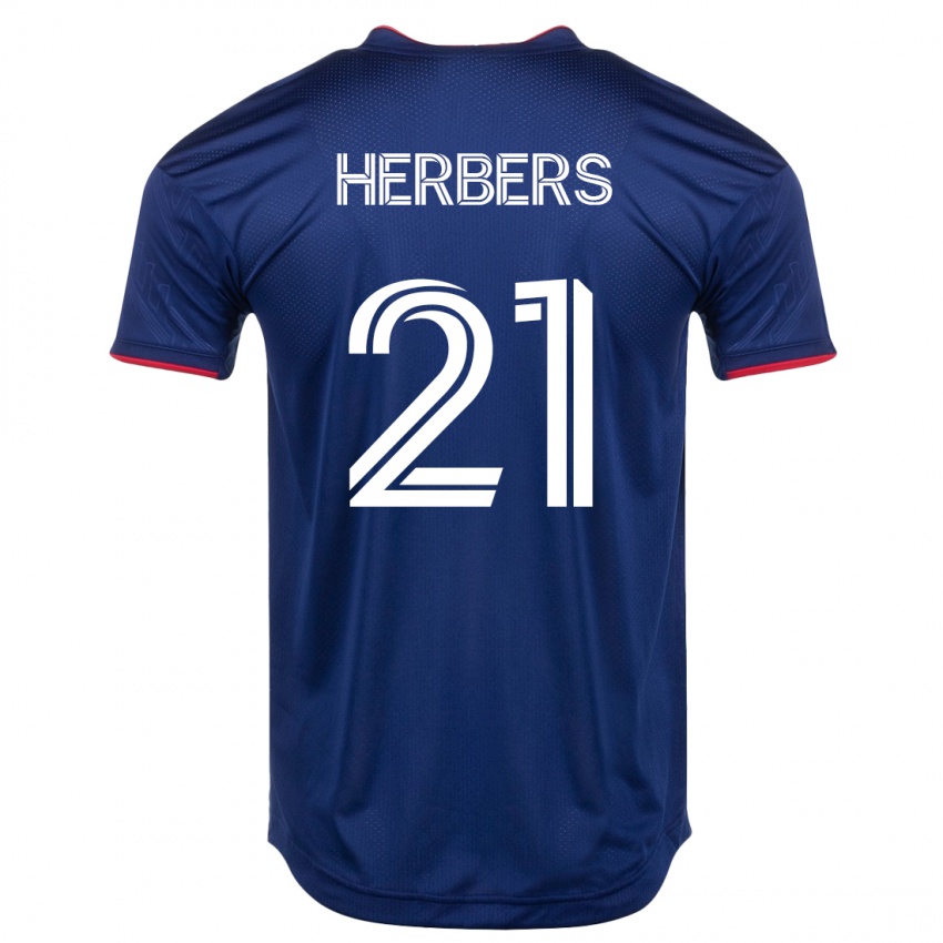 Herren Fabian Herbers #21 Marine Heimtrikot Trikot 2023/24 T-Shirt Schweiz