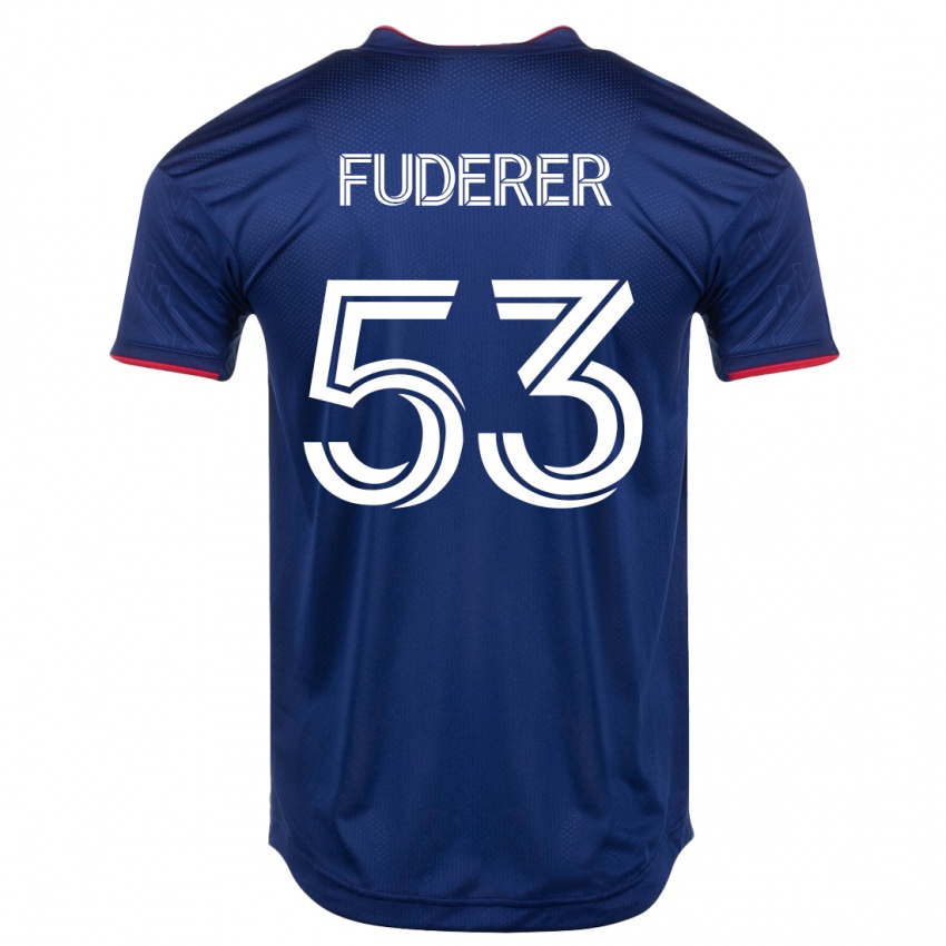 Herren Jake Fuderer #53 Marine Heimtrikot Trikot 2023/24 T-Shirt Schweiz