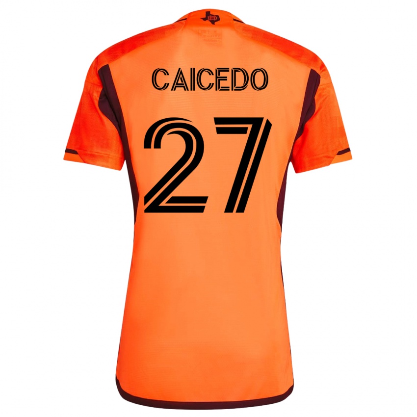 Herren Luis Caicedo #27 Orangefarben Heimtrikot Trikot 2023/24 T-Shirt Schweiz