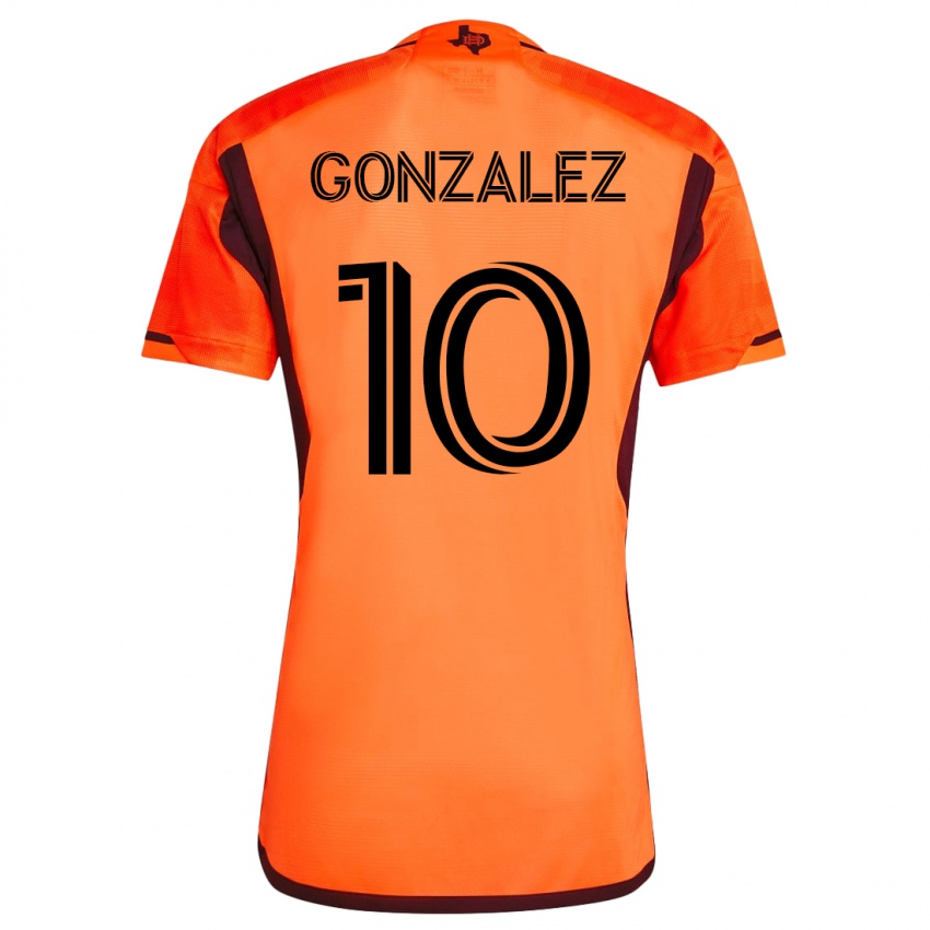 Herren Yair González #10 Orangefarben Heimtrikot Trikot 2023/24 T-Shirt Schweiz