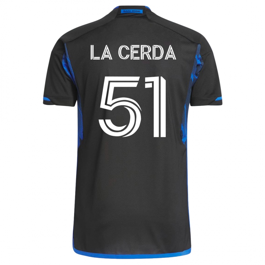 Herren Eric De La Cerda #51 Blau Schwarz Heimtrikot Trikot 2023/24 T-Shirt Schweiz