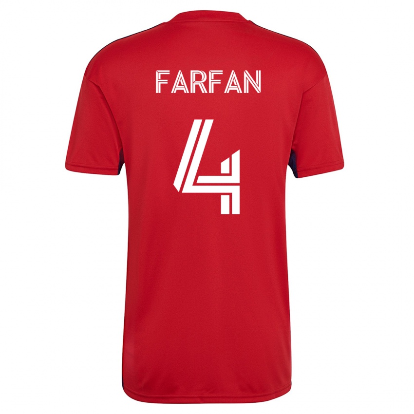 Herren Marco Farfán #4 Rot Heimtrikot Trikot 2023/24 T-Shirt Schweiz