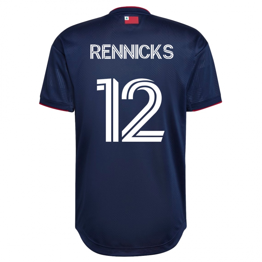 Herren Justin Rennicks #12 Marine Heimtrikot Trikot 2023/24 T-Shirt Schweiz