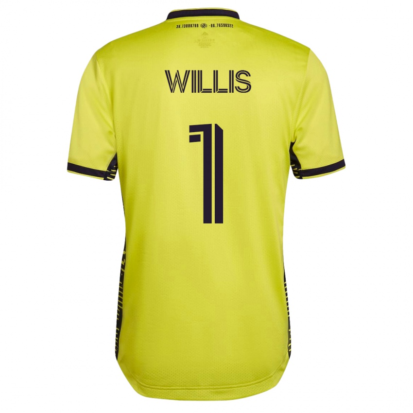 Herren Joe Willis #1 Gelb Heimtrikot Trikot 2023/24 T-Shirt Schweiz
