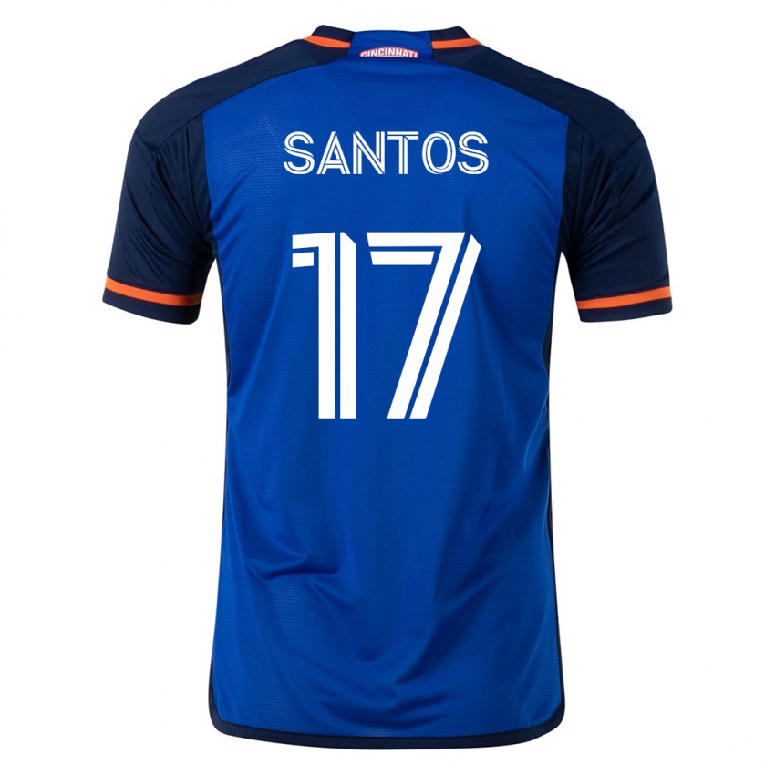 Herren Sergio Santos #17 Blau Heimtrikot Trikot 2023/24 T-Shirt Schweiz
