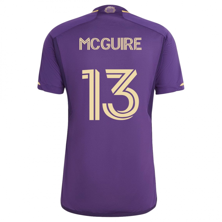 Herren Duncan Mcguire #13 Violett Heimtrikot Trikot 2023/24 T-Shirt Schweiz